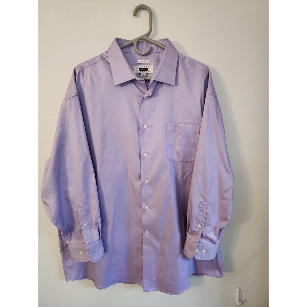 Joseph Abboud, Non-Iron Classic Fit 100% Cotton Men's 18 32/33, Neck 18 Lavender